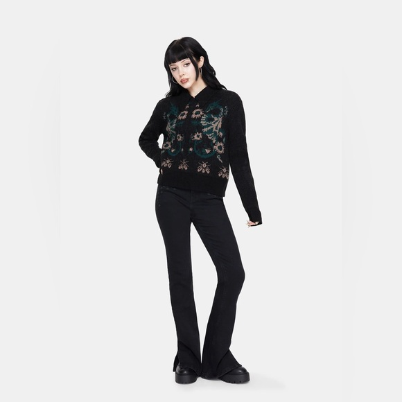 Disturbia Aura Dragon Jacquard Collar Knit Sweater - Picture 6 of 8